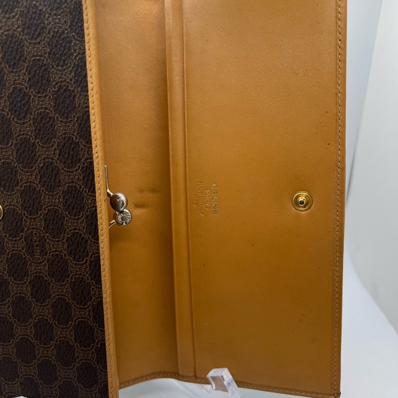 Celine Macadam Long Brown Wallet - Picture 3 of 10